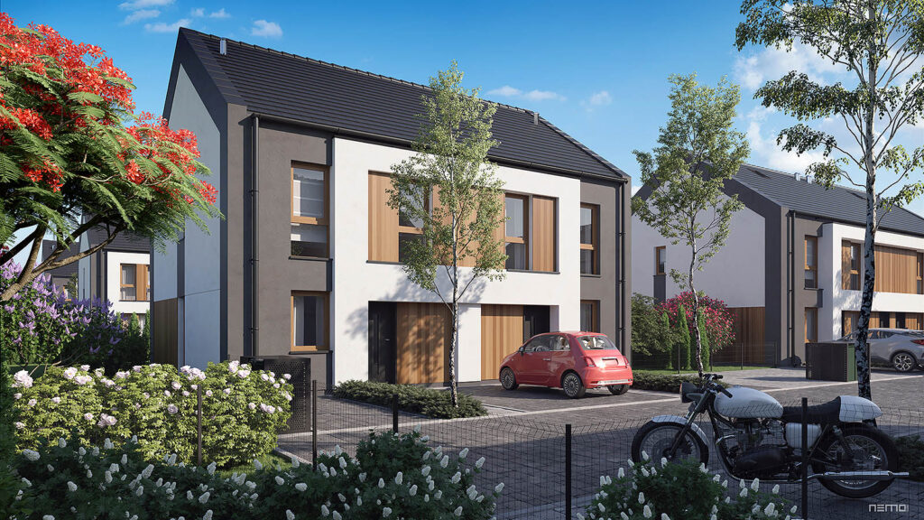 Wizualizacja Architektoniczna bliźniaka