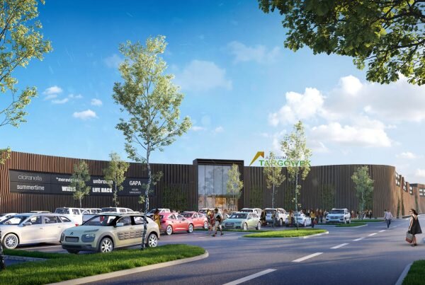 wizualizacja architektoniczna centrum handlowego w Waraszawie