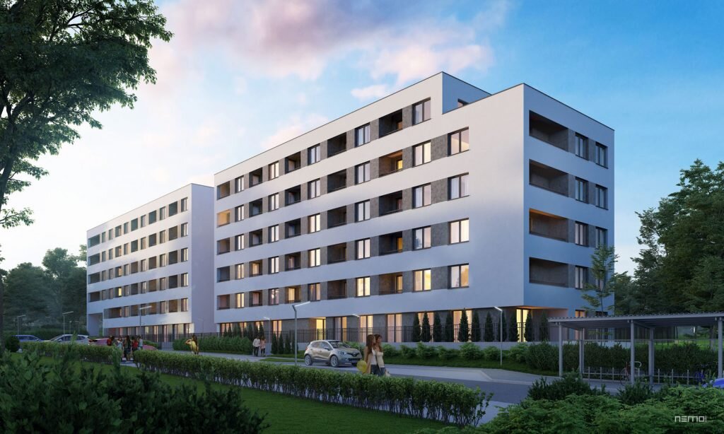 klimatyczna wizualizacja budynku mieszkalnego