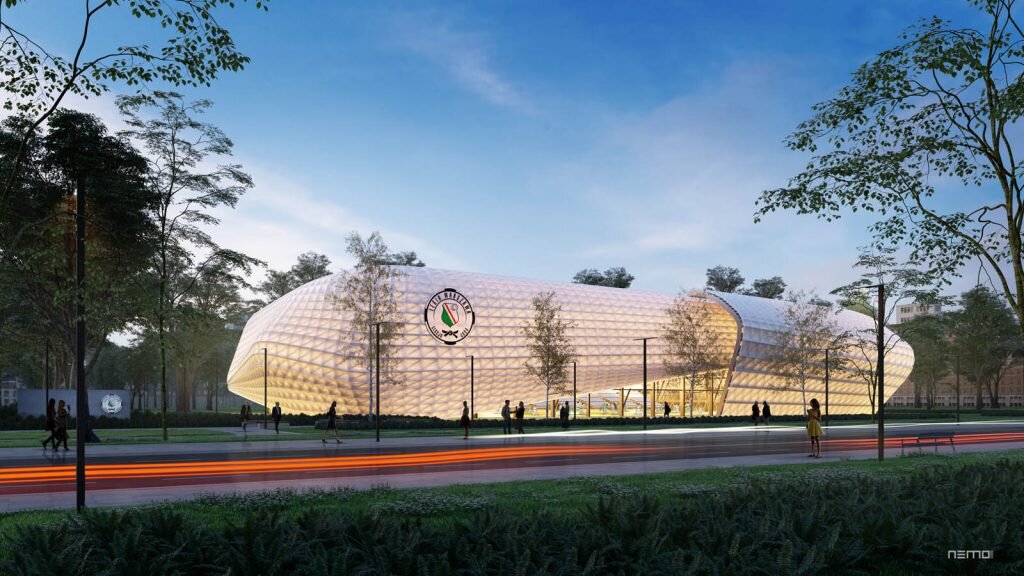 HOME 11 nocna wizualizacja hali sportowej judo