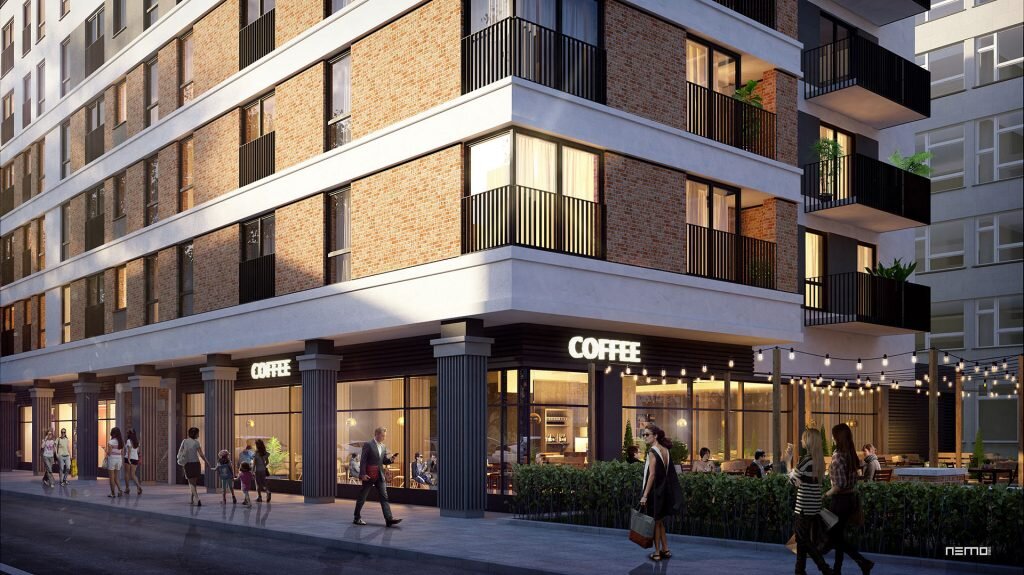 HOME 12 obraz pokazujący wizualizację architektoniczną budynku mieszkalnego wielorodzinnego